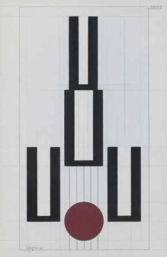 Wilhelmus Friedrich Sinemus (1903-1987)Composition. Signed lower left.Mixed media 63 x 41 cm.- - -