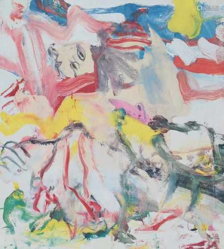 Willem de Kooning (1904-1997)Figures in Landscape IV. Signed and dated '80 lower right. Number 16/50