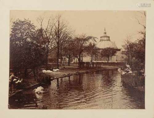 Twenty-two mounted photographs of i.a. Rotterdam among which de Rotterdamsche Diergaarde (Zoo) and