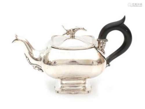 A Dutch Sterling silver teapot. Maker's mark Theodorus Gerardus Bentveld, Amsterdam. Year letter (R)