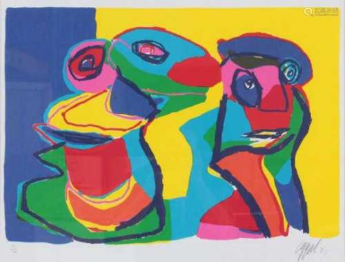 Karel Appel (1921-2006)Two figures. Signed and dated '69 in pencil lower right. Number 107/120.Litho