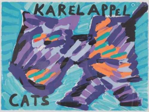 Karel Appel (1921-2006)Ten by Appel, Cats (1978). Not signed.Litho 64 x 82 cm.- - -29.00 % buyer's