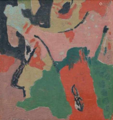 Robert Fontené (1892-1980)Composition (1968). Signed lower left. Verso two labels of art dealer M.