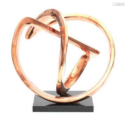 Jan Verschoor (1943-)A polished bronze sculpture. Untitled. On granite base. Not signed.height 47