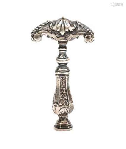 A Dutch silver corkscrew. 18th centuryLength 8 cm.- - -29.00 % buyer's premium on the hammer