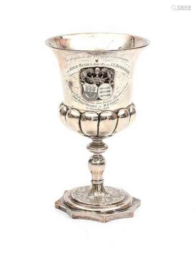 A Dutch Sterling silver beaker. Retailer's mark A. Bonebakker en Zoon. Year letter 1849. With