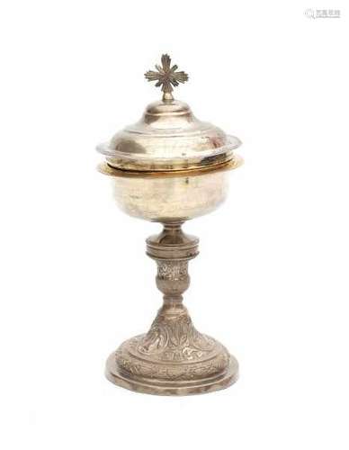 An Italian silver chalice. 19th century. With the special mark for worship objects. (1832-1872)