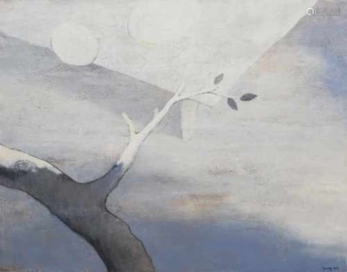 Yang Din (1958-) 'Branche'. Signed lower right. Signed and dated '1995.12' on the back of the