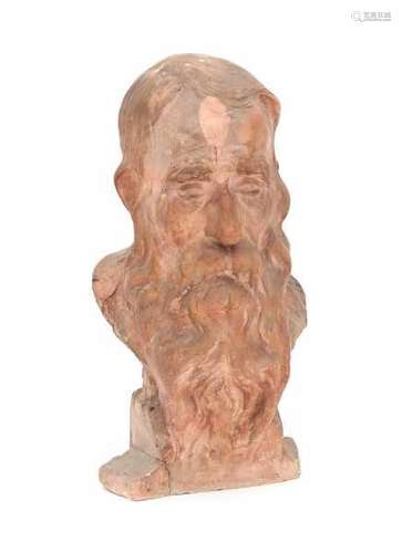 Karel Bonaugure (1880-1947)A terracotta buste, bearded man. Signed.height 49 cm.- - -29.00 % buyer's