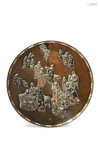 A JAPANESE KOMAI-STYLE MIXED METAL CHARGER