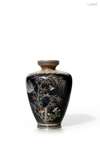 A JAPANESE CLOISONNE ENAMEL VASE