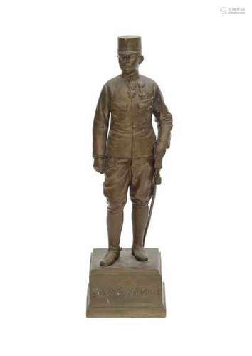 Franz Sautner (1872-1945)A bronze sculpture, Kaiser Karl I. Signed and with inscription '