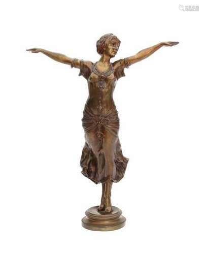 F. Lemoyne (XX)A bronze sculpture, dancer. Signed on base.height 48 cm.- - -29.00 % buyer's