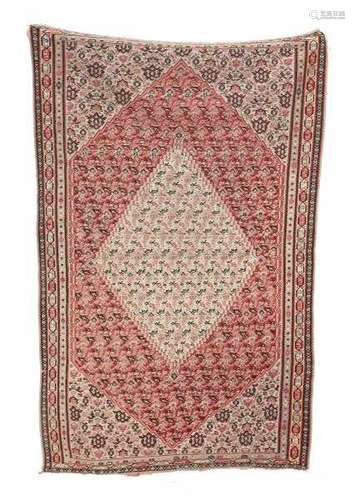 An oriental wall carpet. Kelim with a floral pattern. 20th centuryDimensions 202 x 128 cm.- - -29.00