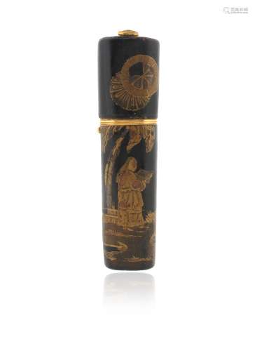 A French late 18th century gold etui