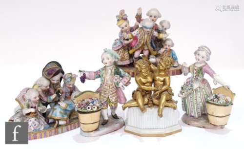 A collection of five late 19th to early 20th Century continental figures to include a Jean Gille