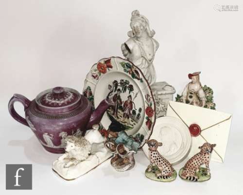 A collection of 19th and 20th Century English and Continental porcelain items, to include a