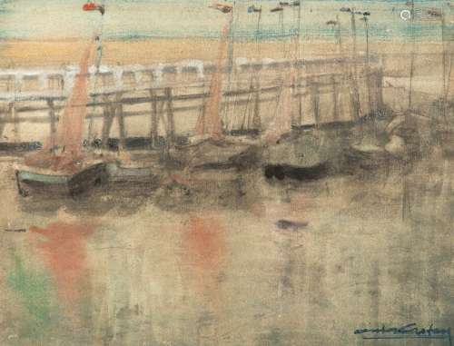 Victor CRETEN (Bruxelles, 1878 1966) \nOSTENDE \nAqu…