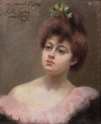 Juliette GOURY (1878 1954) \nPORTRAIT DE JEUNE FEMM…