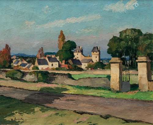 Gaston BALANDE (1880 1971) \nCHÂTEAU, vers 1950 \nHu…