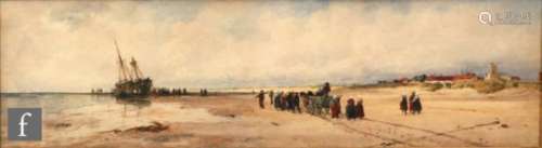 THOMAS BUSH HARDY (1842-1897) - 'The Sands, Katwijkaan Zee', watercolour heightened with bodycolour,