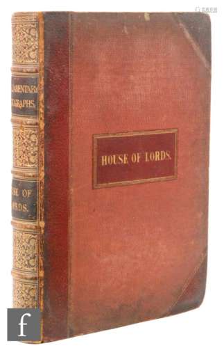 A 19th Century leather bound volume of House of Lords Parliamentary autographs and signatures