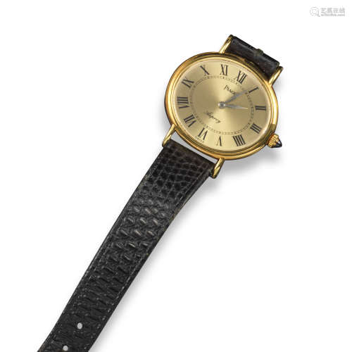 A lady's gold wristwatch by Piaget