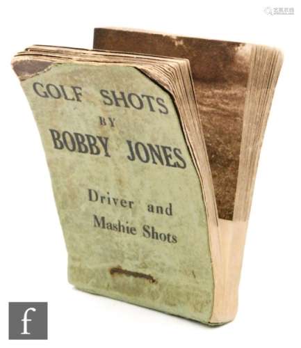 A Harrods flicker book titled 'Golf Shots' by Bobby Jones , Flicker production Limited