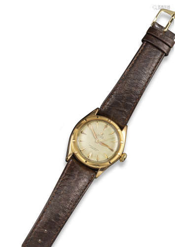 A gentleman's gold 'Bubbleback' Rolex Oyster Perpetual wristwatch