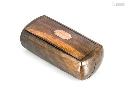 Of RMS Royal George interest, an early Victorian hardwood snuff box bearing a copper plaque