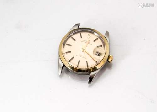 A c1970s Tudor Prince Oysterdate Rotor Self Winding stainless steel and gilt gentleman's wristwatch,