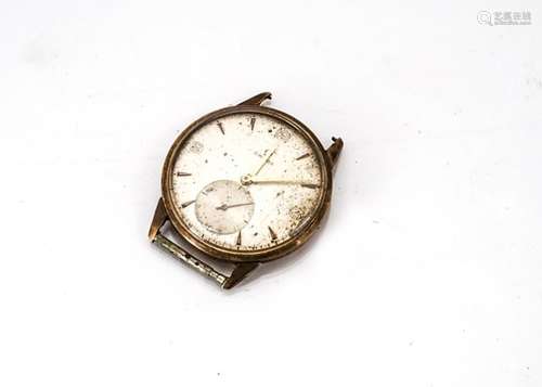 A 1940s Omega 18ct gold cased gentleman's wristwatch, 36mm, not running and AF, lacks strap