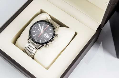 A modern Tag Heuer Calibre 16 Carrera chronograph stainless steel gentleman's wristwatch, 42mm case,