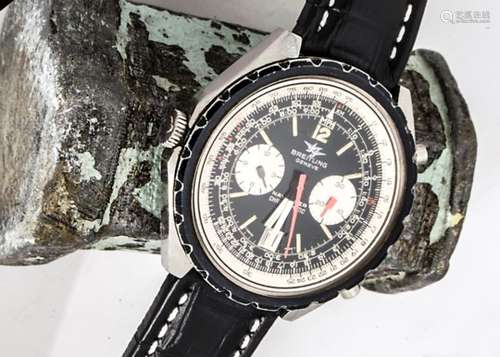 A 1960s Breitling Navitimer Chrono-Matic stainless steel gentleman's wristwatch, 48mm case, ref.