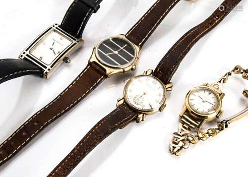 A vintage Omega Ladymatic lady's wristwatch, together with a Kirchoffer example and two others (4)