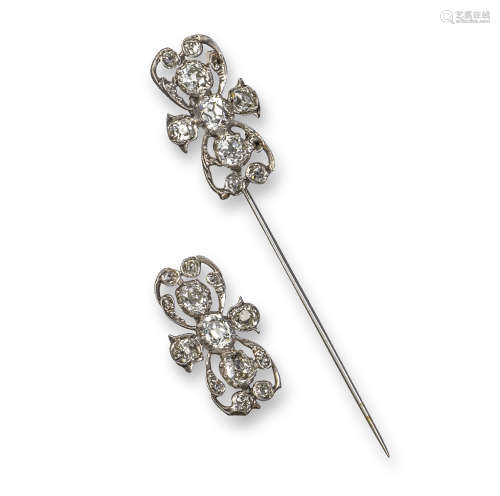 A diamond-set stick pin