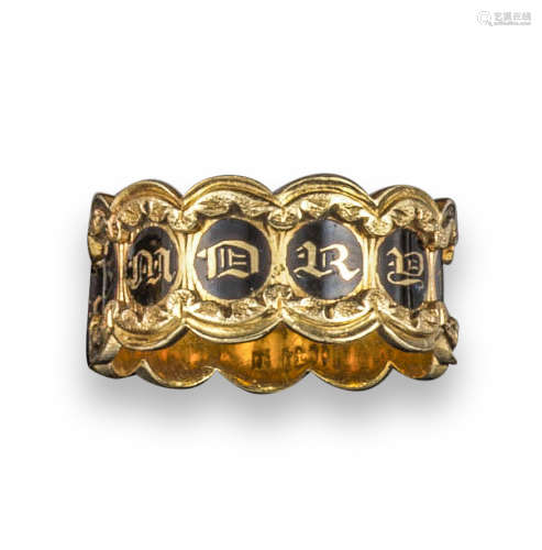 A 19th century gold mourning ring