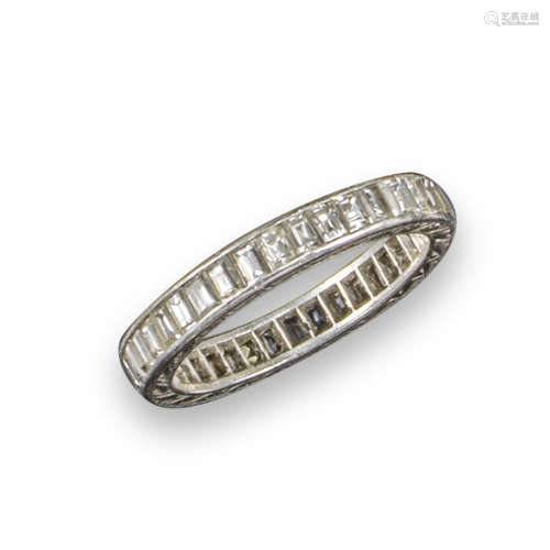 An early 20th century diamond full-circle eternity ring
