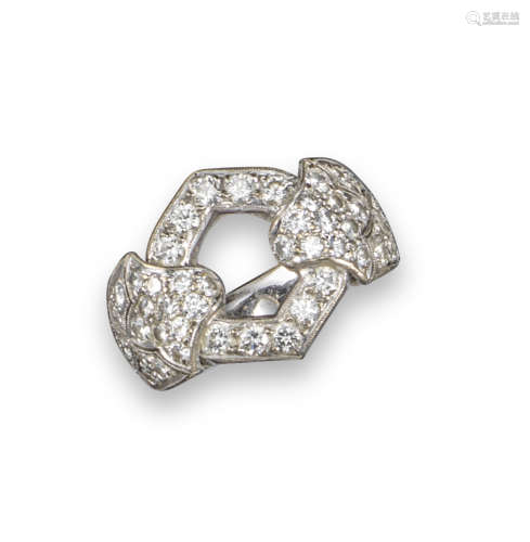 A diamond-set cocktail ring