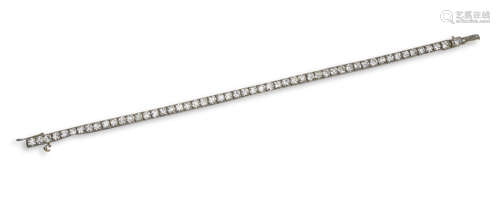 A diamond line bracelet