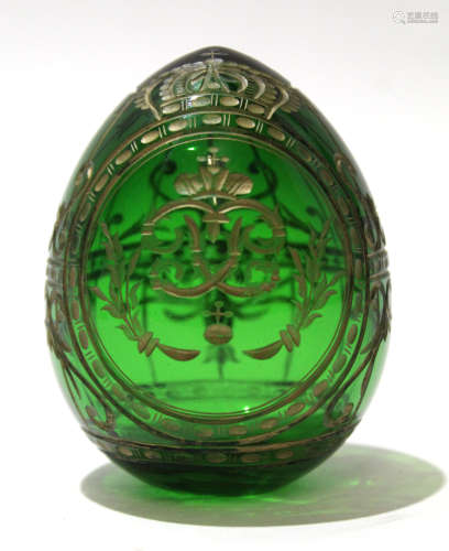 Russian glass paperweight with an Imperial design