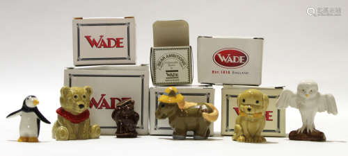 Extensive collection of boxed Wade figures including Ambassador Bear, Winter Wonderland Penguin,