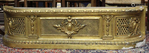Unusual gilt wood planter fitted with a later zinc liner (possibly former wardrobe base), 155cm wide