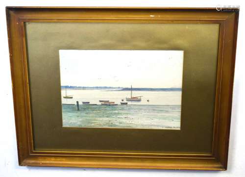 Montague Holden, signed group of three watercolours including Snape Maltings, together with a