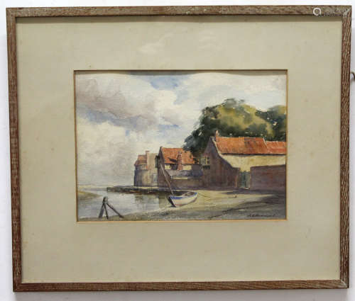 A Vassavour Hammond, signed watercolour, Old Blakeney, 20 x 28cm