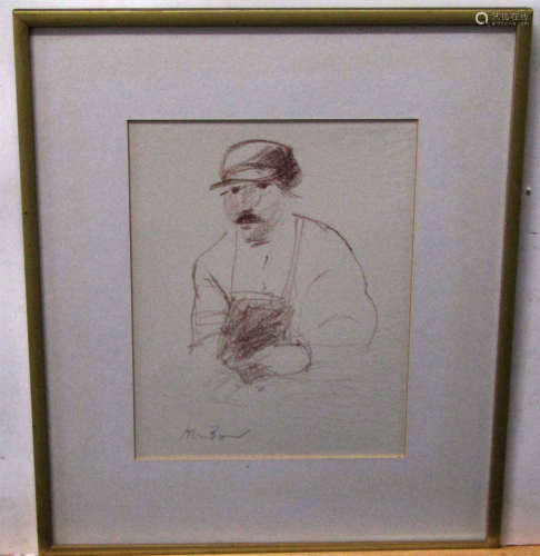 AR John Bond (born 1945), Norfolk characters, pair of pastel drawings, both signed lower left, 26