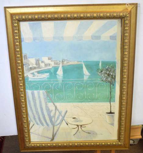 Fabrice de Villeneuve, signed oil on canvas, inscribed verso 