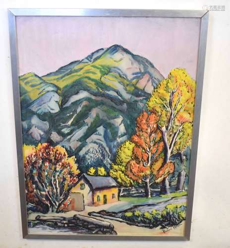 Pauline Harper, signed watercolour, Continental landscape, 74 x 54cm, together with two further