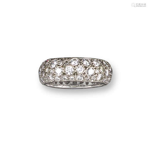 A diamond bombé eternity ring