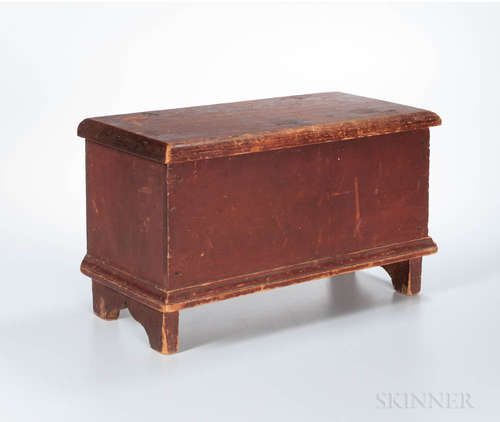 Miniature Red-painted Blanket Chest